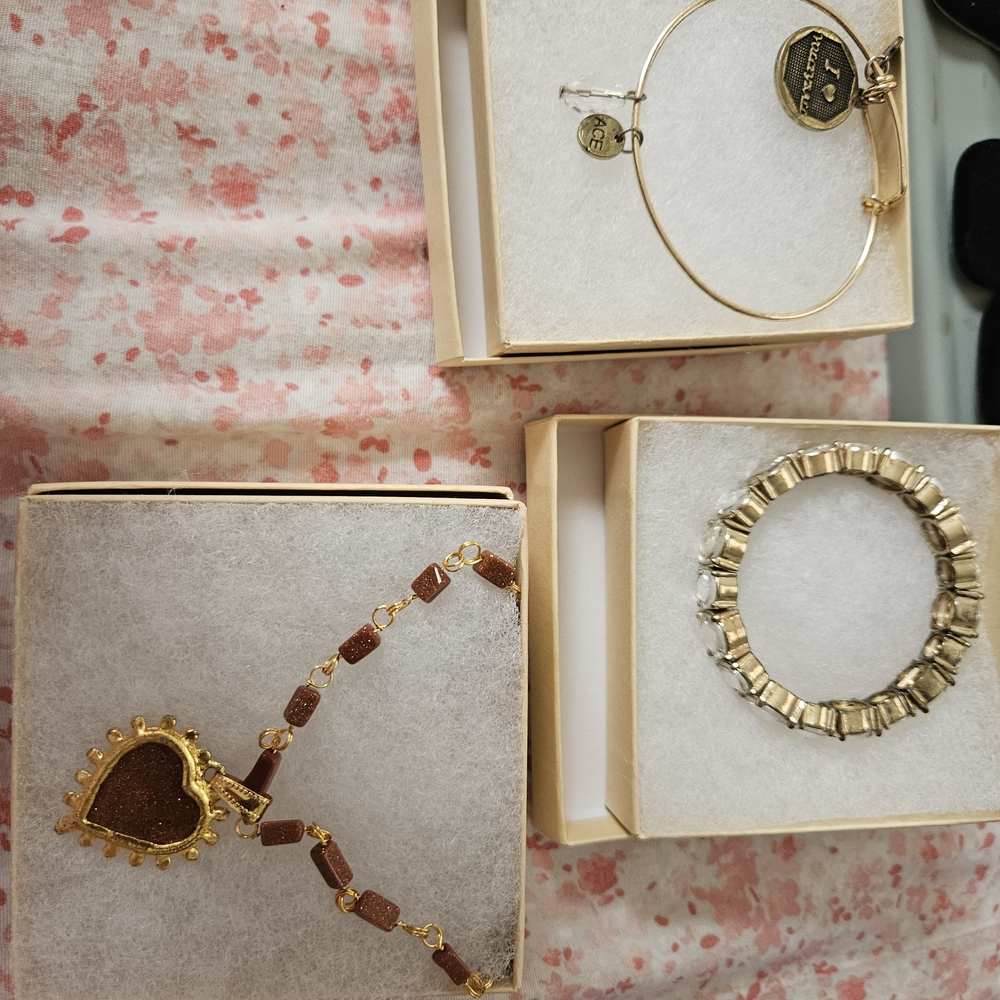 Victoria's Secret Gold and Brown Bracelet Trio